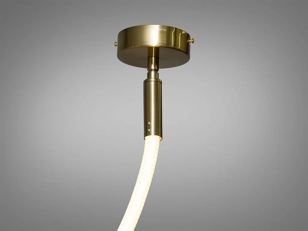 Стельова люстра LED Diasha 9610-1500GAB Мотузка 17W бронзова для коридору, вітальні, спальні, кухні, офісу - фото 4