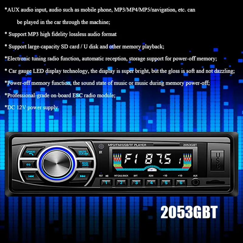 Автомагнітола XPRO 1DIN MP3-8506BT RGB Bluetooth 2.0 (MER-12631_552) - фото 9