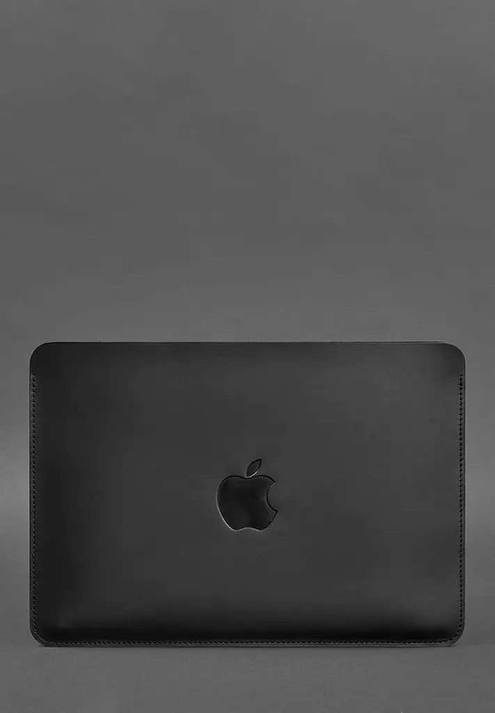 Шкіряний чохол BlankNote для MacBook 14 дюйм Чорний Crazy Horse - фото 3