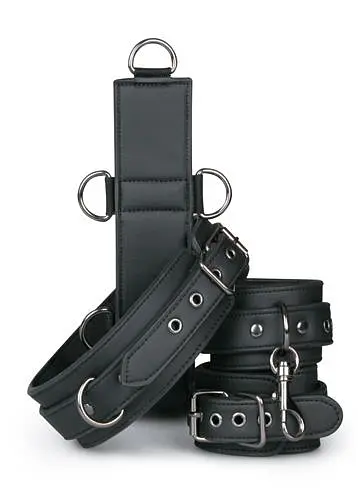 BDSM набір EasyToys Neck and Wrist Restraint (чорний) - фото 3