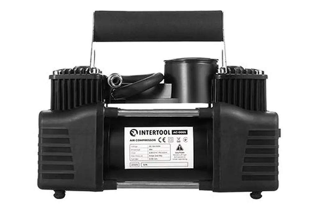 Компрессор автомобильный Intertool AC-0005 10бар x 85л/мин двухцилиндровый - фото 5