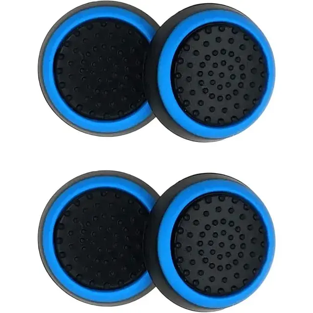 Накладки на стіки Thumb Grips 4-pack для PS4/PS5/Xbox Black Blue [122998] - фото 3