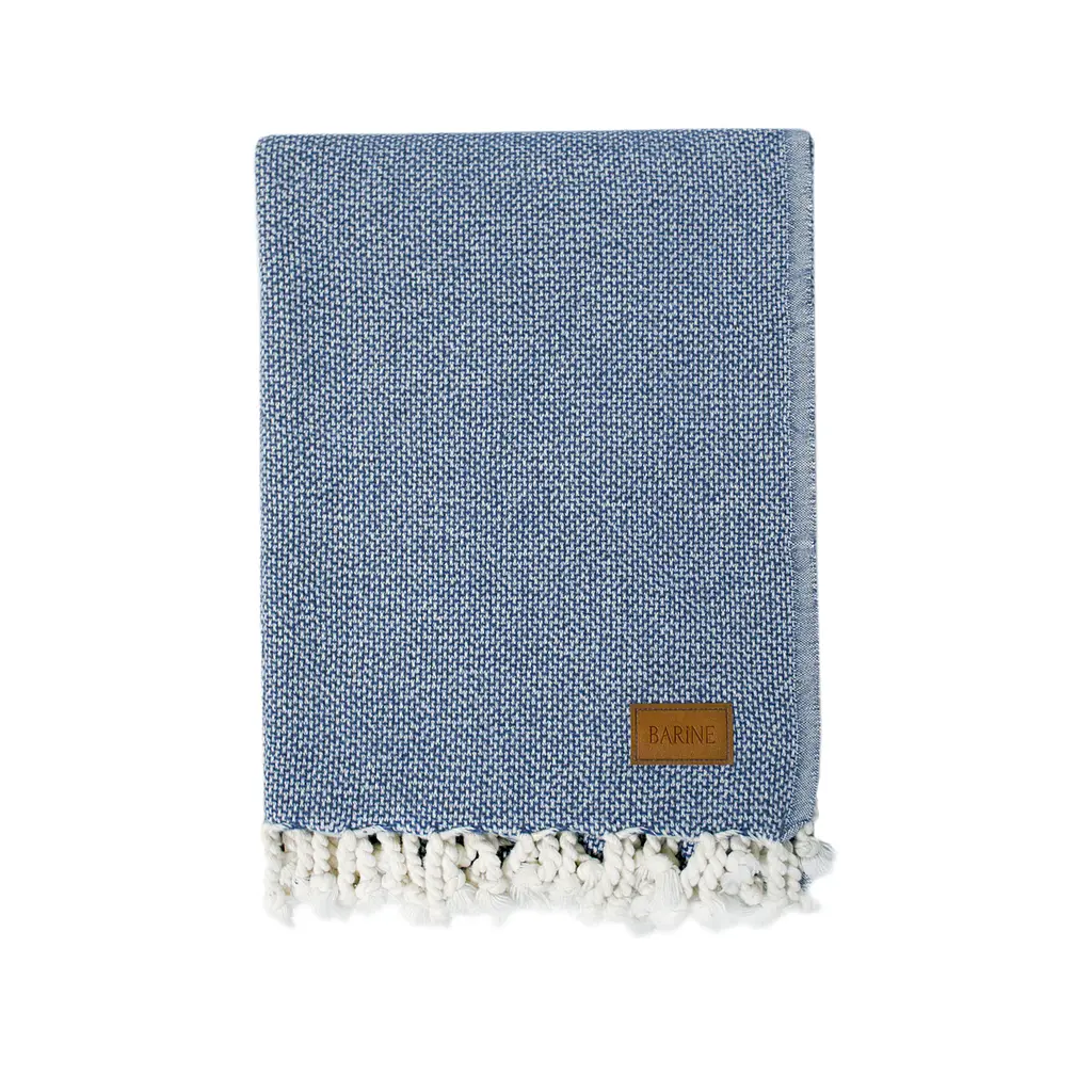 Плед-накидка Barine - Wool Basket indigo синій 120x175 - фото 2