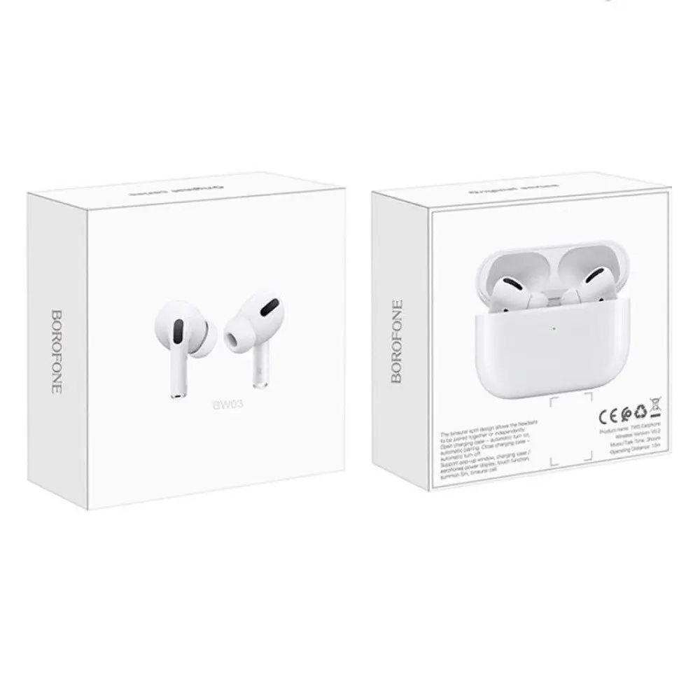 Беспроводные наушники Borofone BW03/ BE48/ BE36 TWS белые - фото 5