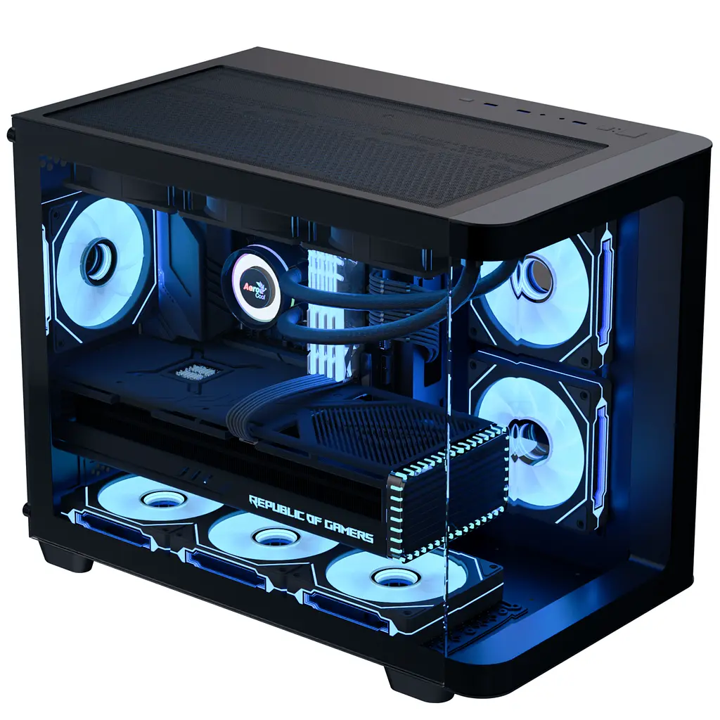 Корпус AeroCool P300C-G-BK-v1 (ACCS-PN02033.11) Black без БЖ - фото 4