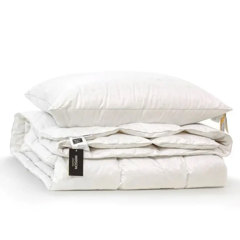 Набір MirSon шовковий №9524 Luxury Exclusive Silk Kapok демі ковдра 140х205 см + подушка білий (2200010805437) - фото 3