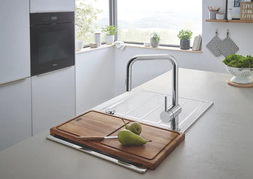 Змішувач для кухні з висувним виливом Grohe Minta 32322002 Хром - фото 2