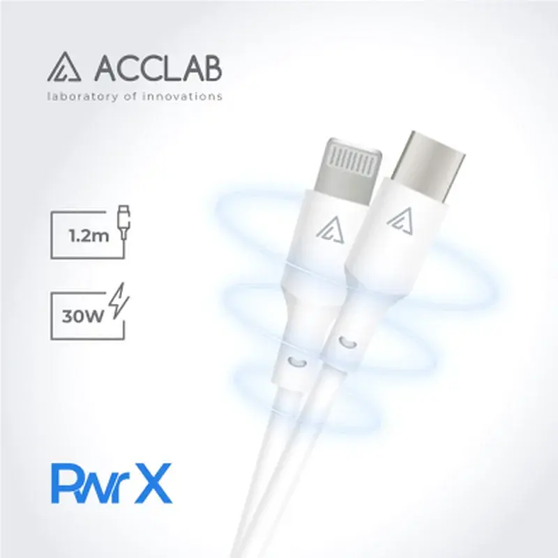Дата кабель USB-C to Lightning 1.2m PwrX 30W ACCLAB (1283126559556) - фото 3