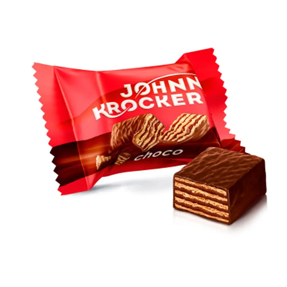Цукерки вафельні Roshen Johnny Krocker Choco 1 кг - фото 3