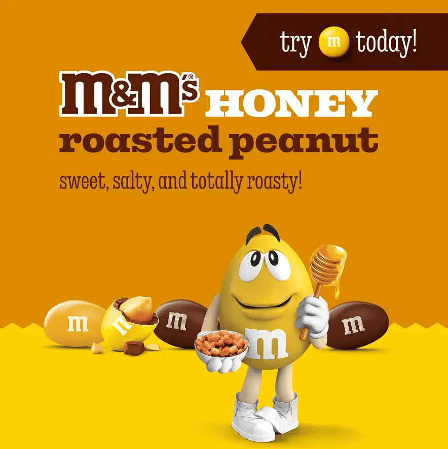 Драже M&M's Honey Roasted Peanut Chocolate Candy 255г - фото 3
