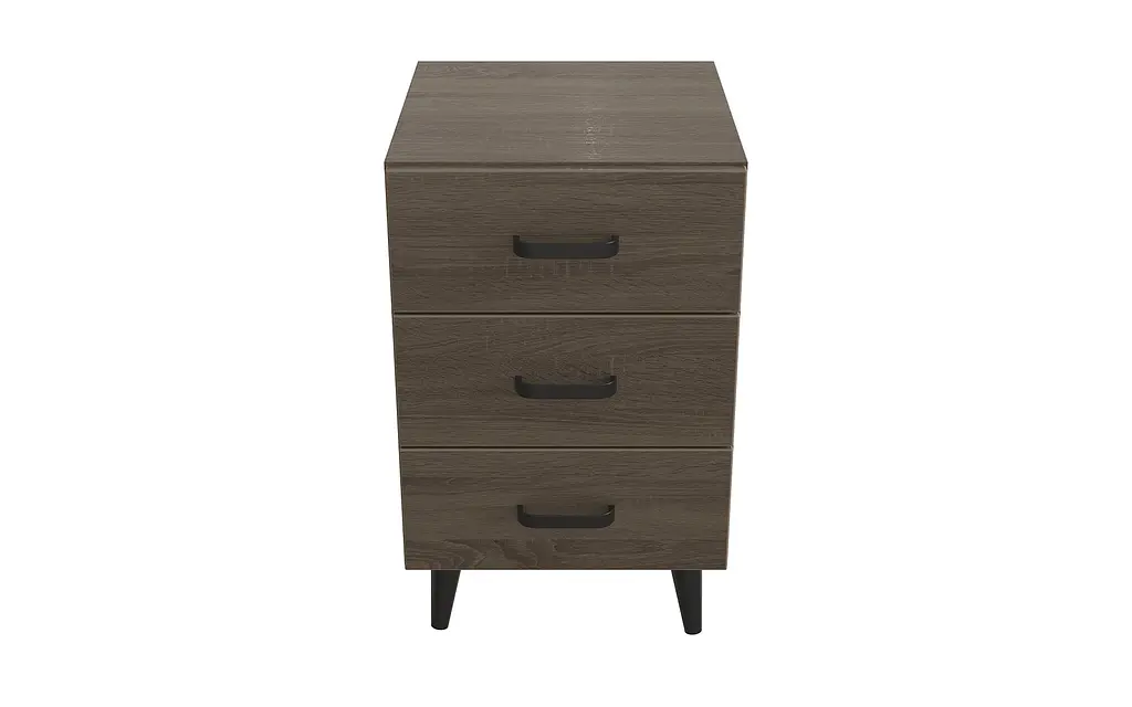Тумба Вива 3 на конусных ножках Ferrum-decor 56,5x35x40 Черный металл ДСП Дуб Сонома Трюфель 16 мм (FRD-106821) - фото 3