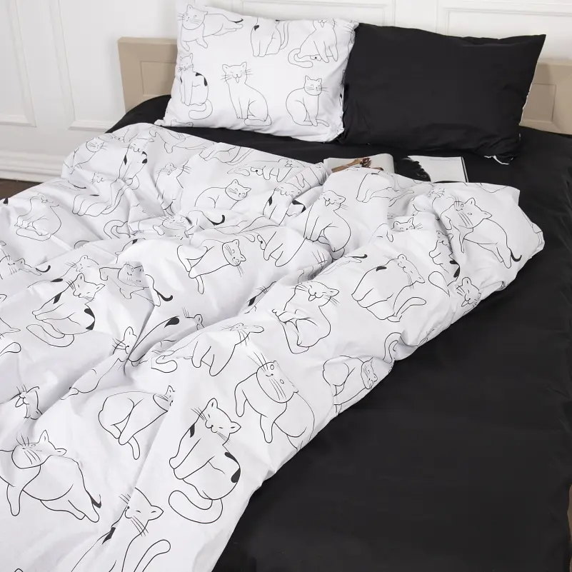Простыня MirSon Ranforce Elite 17-0620 Lazy cat 220х150 см (2200008194383) - фото 3