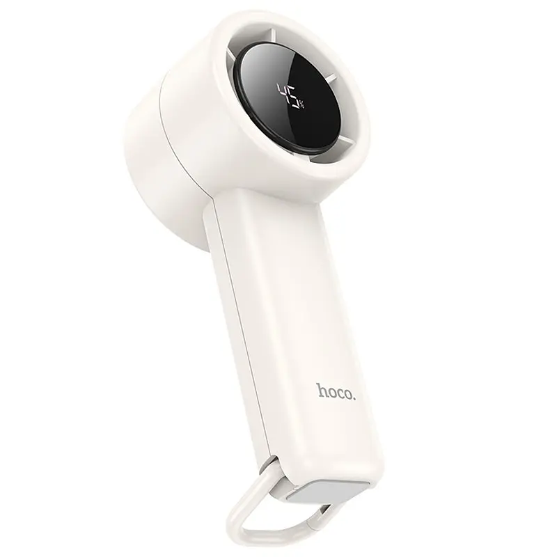 Портативний вентилятор Hoco HX63 Fashion high-speed handheld fan 2000 mAh White - фото 4
