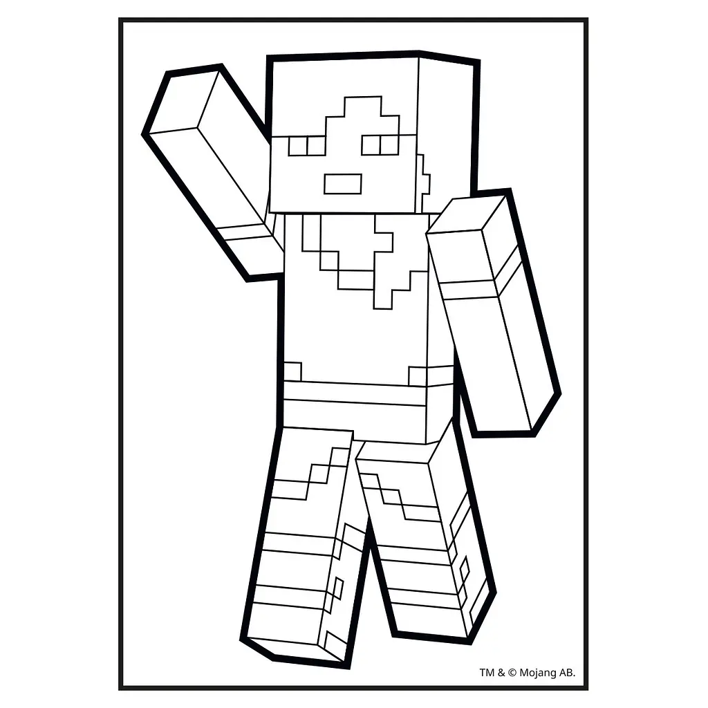 Розмальовка A4 Minecraft 8стор. з наліпками 743221/Yes/ - фото 2