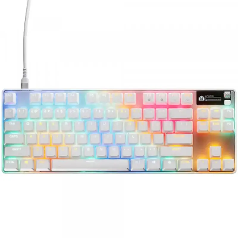 Клавіатура SteelSeries Apex Pro TKL Gen 3 HyperMagnetic OmniPoint 3.0 OLED USB UA White (64898)