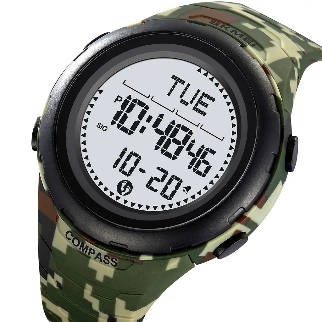 Чоловічий наручний годинник 2166CMGN Army Green Camouflage Skmei acs0030205 - фото 3