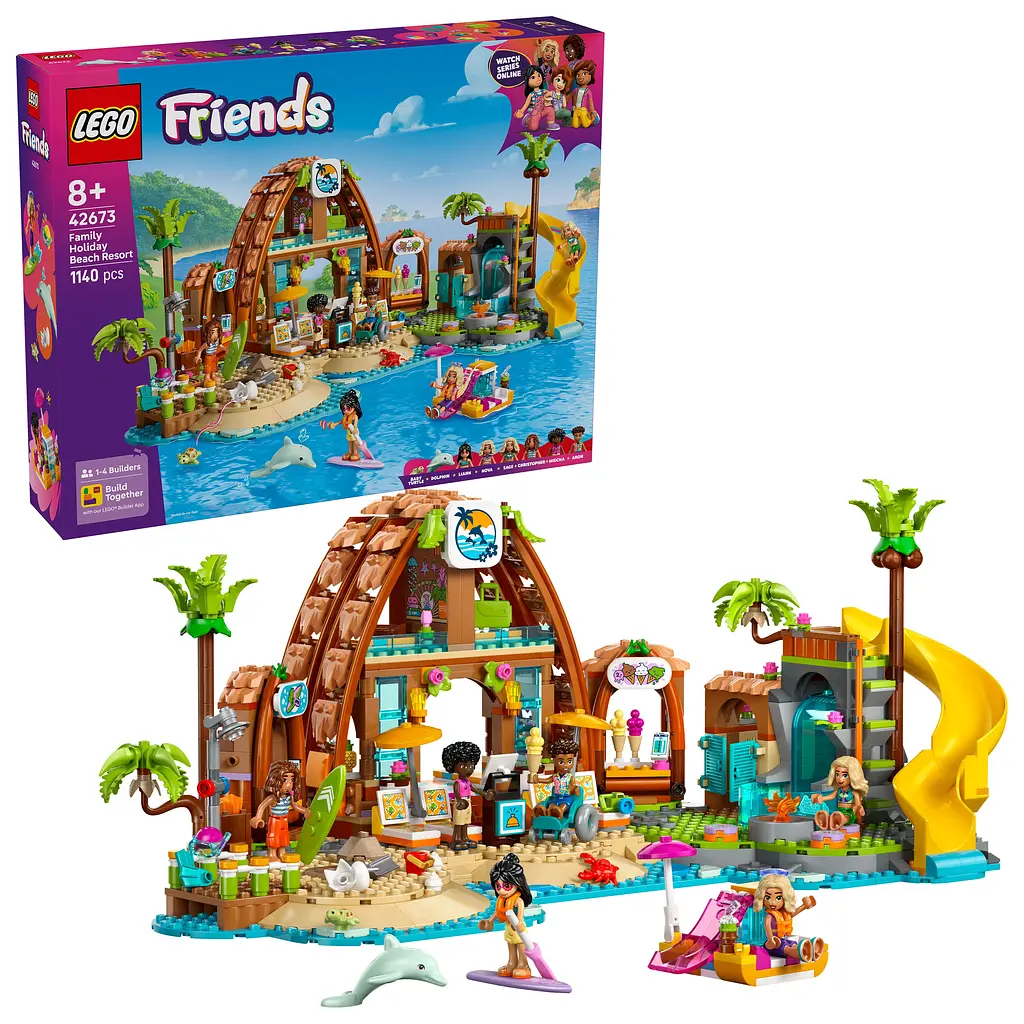 Конструктор LEGO Friends Пляжный курорт для семейного отдыха 1140 деталей (42673) - фото 4