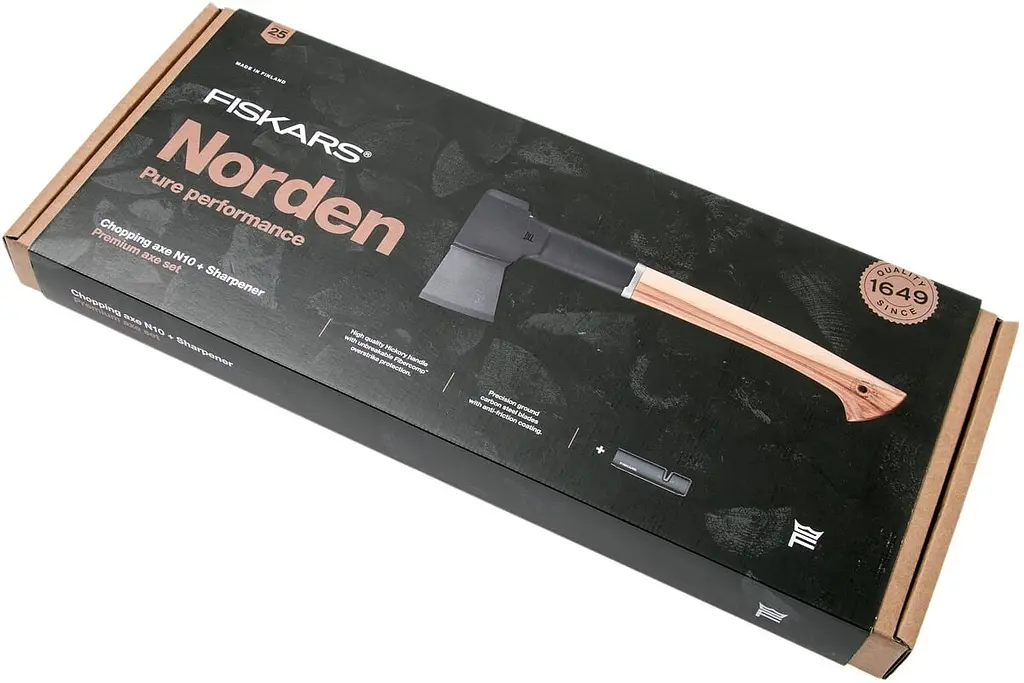 Подарунковий набір Fiskars Norden chopping axe N10 + sharpener SET 1052276 - фото 3
