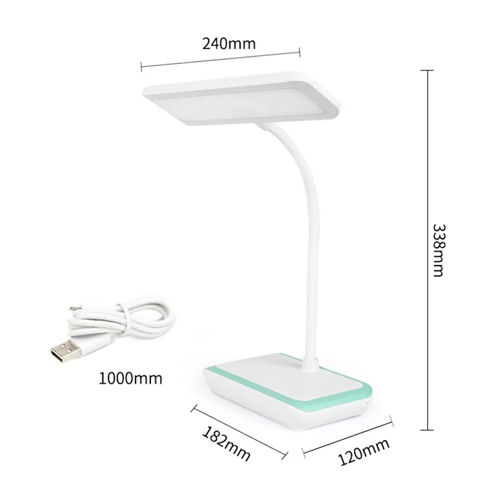 Настільна USB LED лампа Weidasi WD-6048 гнучка з акумулятором біла - фото 8
