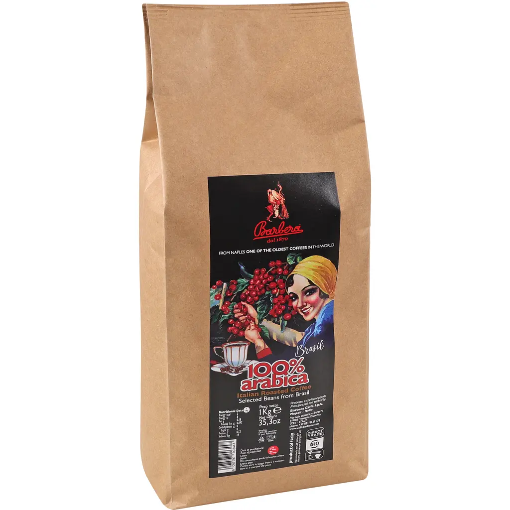 Кава зернова Barbera Brazil 100% Arabica 1 кг - фото 3