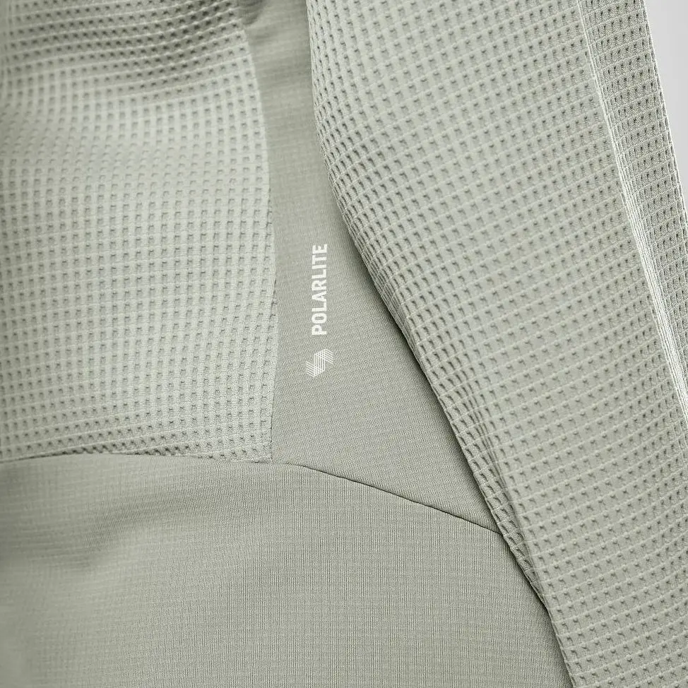 Флісова кофта Salewa Puez Waffle Hyb PL Jacket W M Сірий-Зелений (1054-013.012.1082) - фото 4