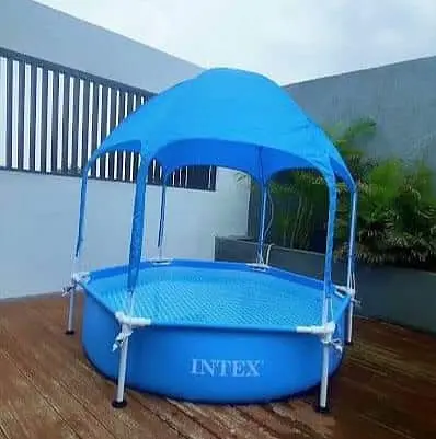 Басейн Каркасний навіс від Сонця для Дачі Intex 183 х 38 см Metal Frame Pool - фото 4
