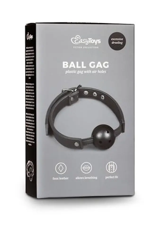 Кляп Easy Toys Ball Gag Plastic Gag With Air Holes 4.5 см чорний - фото 4