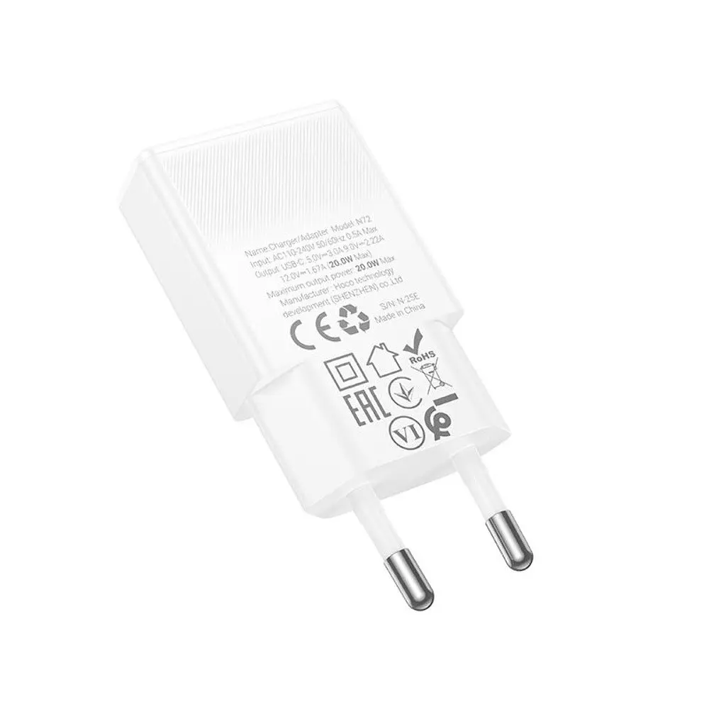 Зарядний пристрій Hoco N72 Type-C PD білий - фото 4