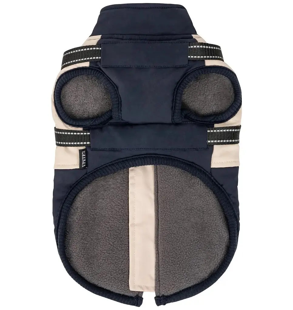 Зимова куртка для собак V.PET.B.R. Luxury Dog Jacket C519 Black&Cream - фото 3