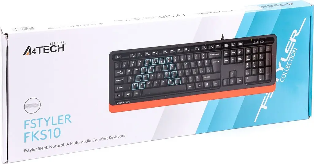 Клавіатура A4Tech Fstyler FKS10 Orange [94460] - фото 4