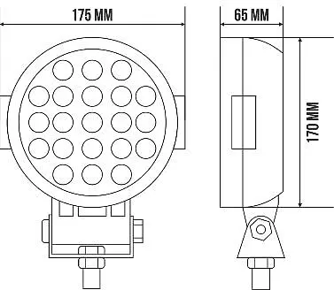 Світлодіодна додаткова LED фара Belauto Flood Алюмінієвий корпус (BOL2103F) - фото 2