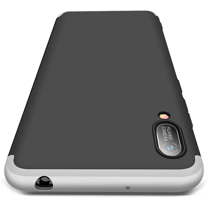 Чохол-накладка GKK 3 in 1 Hard PC Case HuAwei Y6 2019 Silver/Black - фото 2