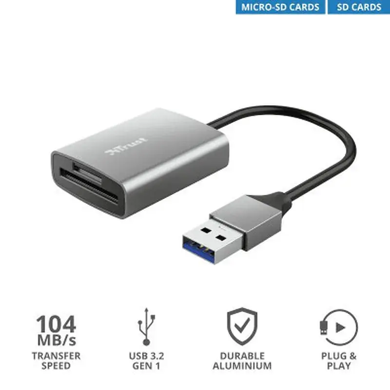 Зчитувач флеш-карт Trust Dalyx Fast USB 3.2 Card reader (24135) - фото 10
