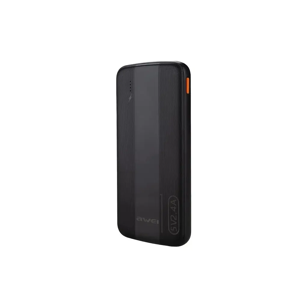 Батарея універсальна AWEI 10000mAh P20K, 12W, Black (6954284009744) - фото 2