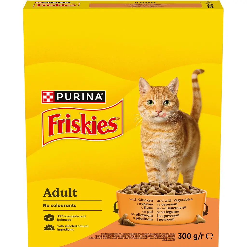 Сухой корм для котов Friskies с курицей и овощами 300 г - фото 2