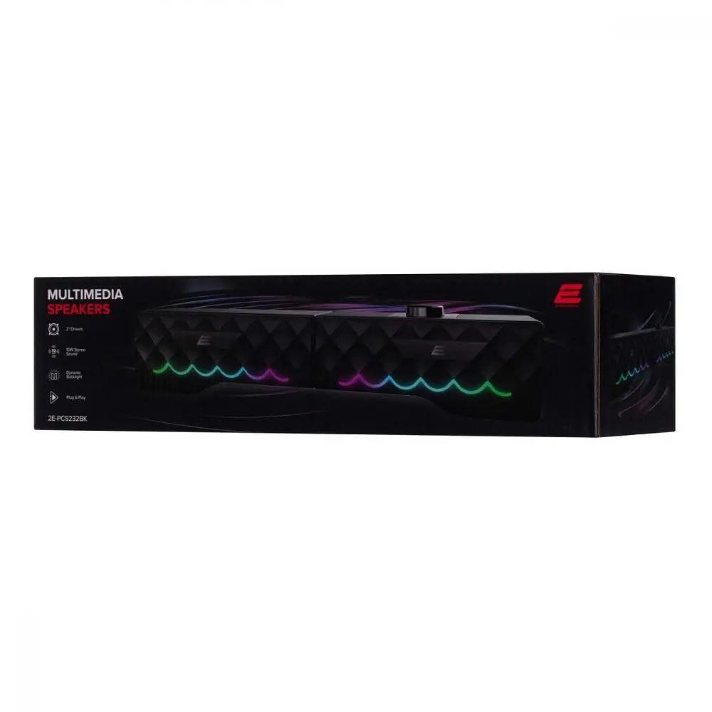 Саундбар 2E PCS232 Soundbar 2.0 USB Black (2E-PCS232BK) - фото 7