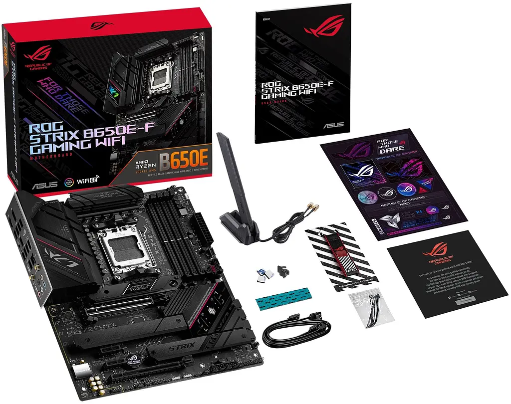 Материнская плата ROG STRIX B650E-F GAMING WIFI sAM5 B650 4xDDR5 M.2 HDMI DP Wi-Fi BT ATX Asus teh0018953 - фото 3