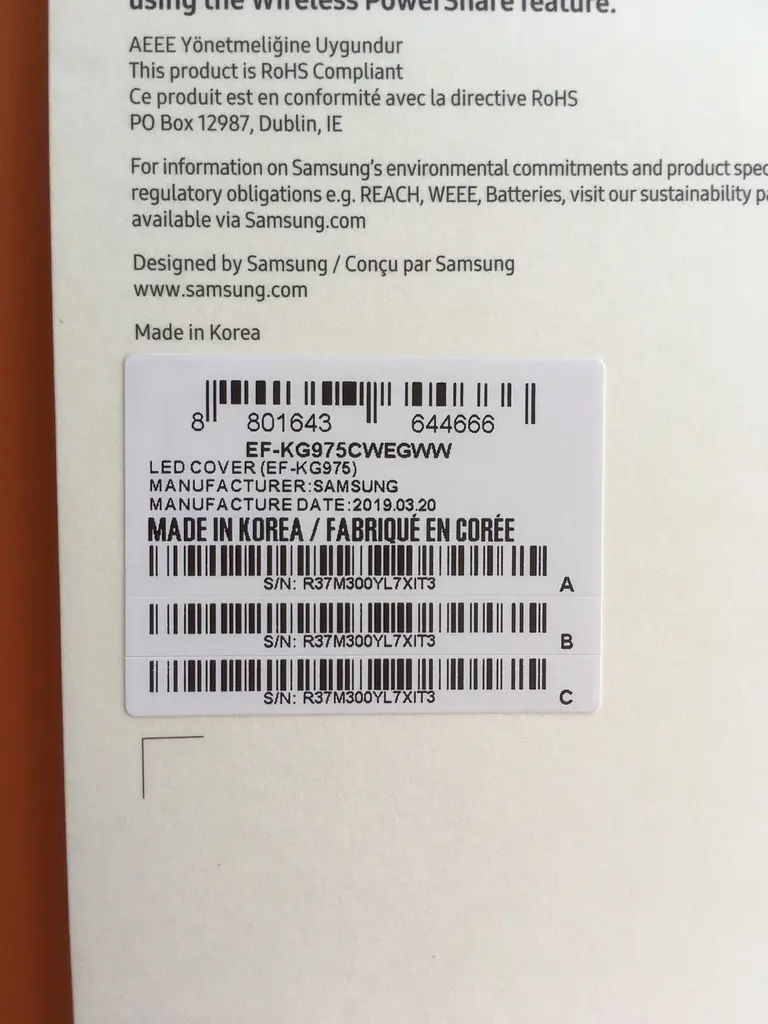 Чохол протиударний LED Cover EF-KG975 для Samsung Galaxy S10 Plus (6.4") White - фото 8