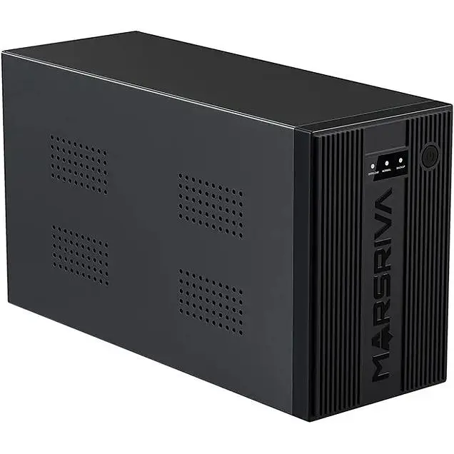 ИБП Marsriva MR-UF2000, 2000ВА/1200Вт, Line-Interactive, LED version, 2хSchuko, 2x12V/9Ah, металл - фото 2