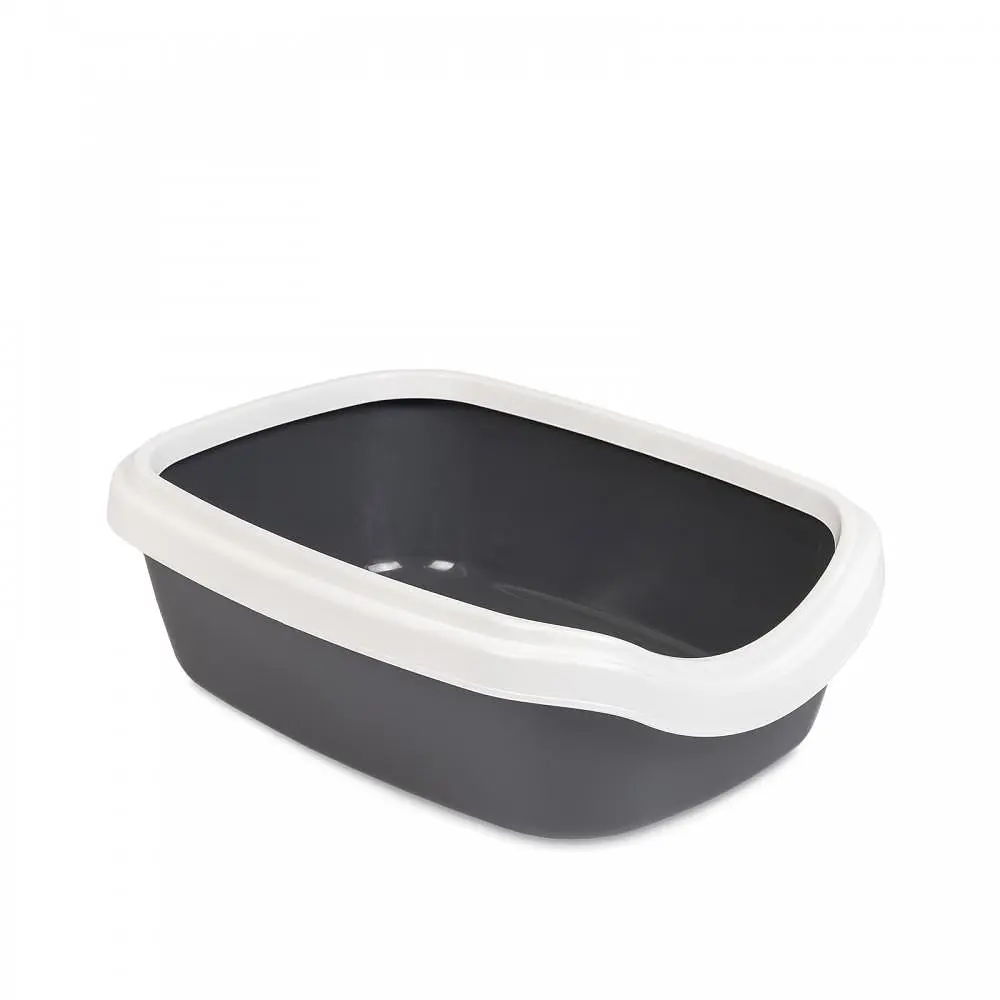 Туалет для котів Природа з бортиком Comfort 30 x 41 x 13.5 см пластик колір сірий - фото 2