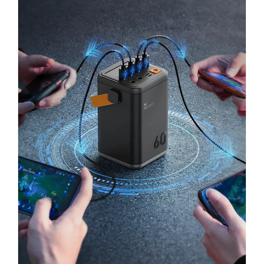 Повербанк O2 Project YT-2030 большой емкости с быстрой зарядкой Type C 60000 mAh 36W - фото 5