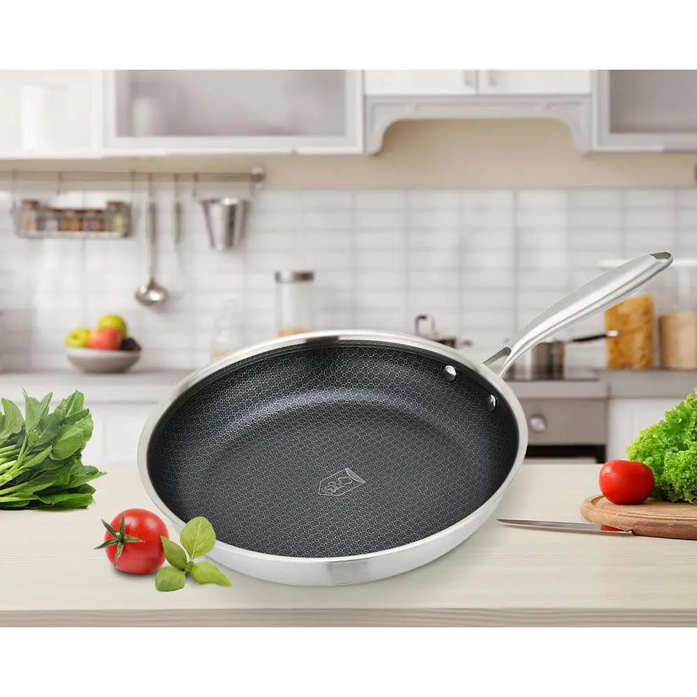 Сковорода з нержавіючої сталі Heinner Titanium3 20 см (HR-MRK-20T) - фото 4