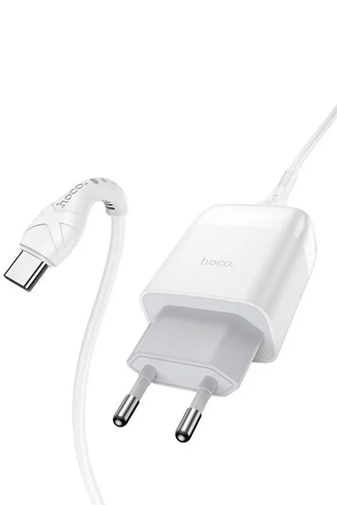 Зарядное устройство Hoco ЦБ-00265592 C72Q 1USB QC 3A/18W в комплекте с кабелем USB/Type-C белое - фото 3