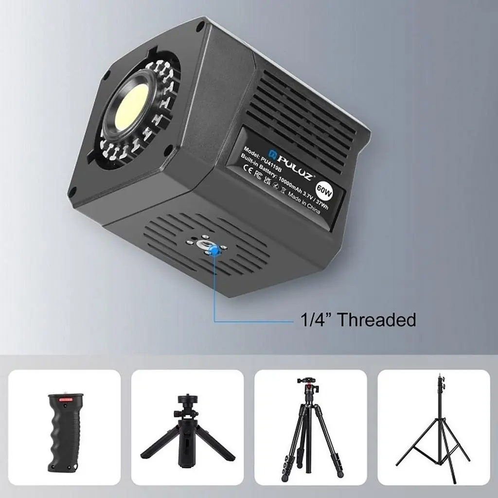 Студійне світло Puluz PU4119B 60Вт 2500-6500К CRI 95+ [163700] - фото 7