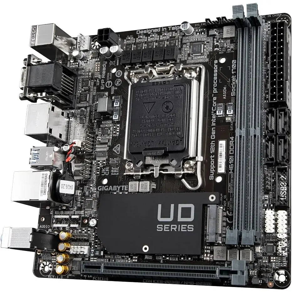 Материнська плата Gigabyte H610I s1700 H610 2xDDR5 M.2 HDMI D-Sub ATX - фото 3