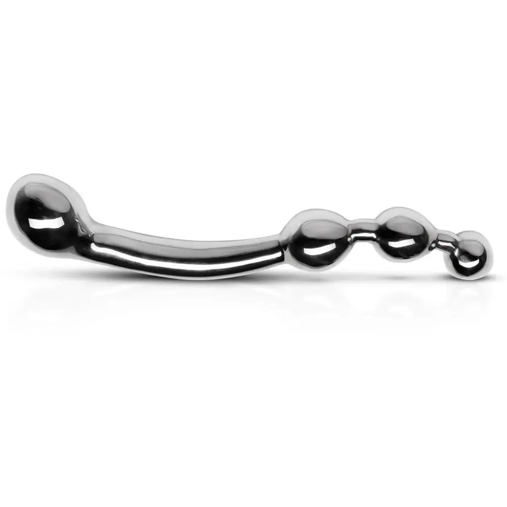 Металлический анально-вагинальный стимулятор Sinner Gear Unbendable Metal Anal Dildo - фото 4