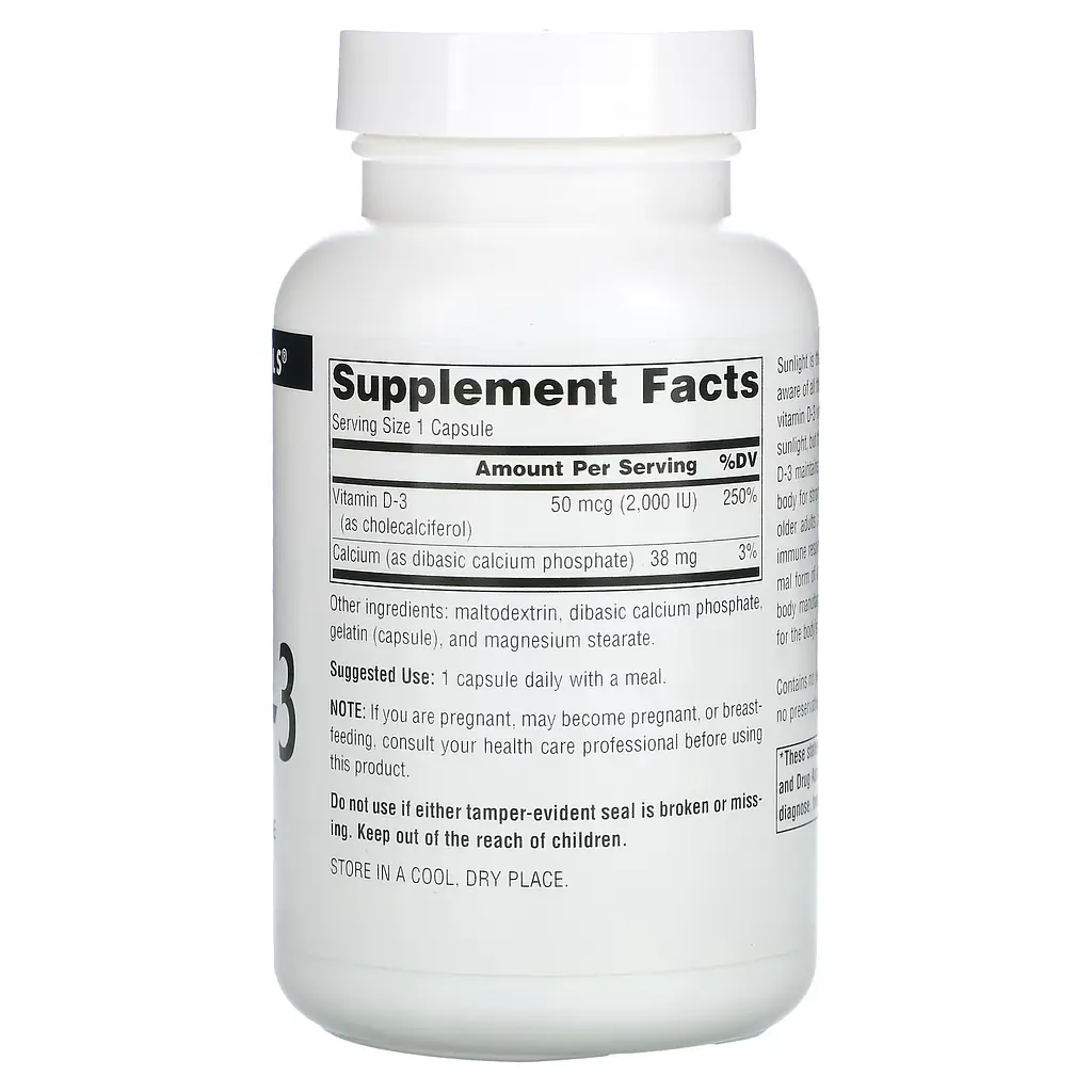 Вітамін Д3 з Кальцієм Vitamin D-3 2000 IU - 200 капсул - фото 2