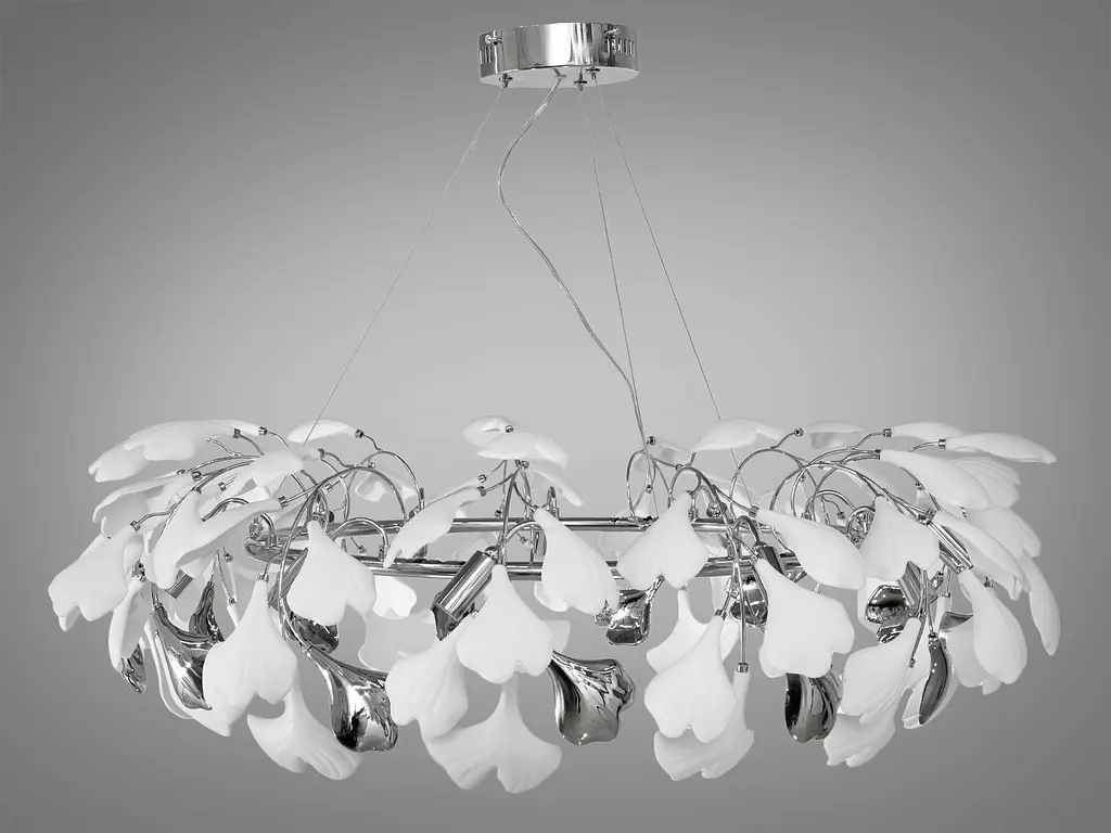 Эксклюзивная подвесная люстра с фарфоровыми элементами - фото 3