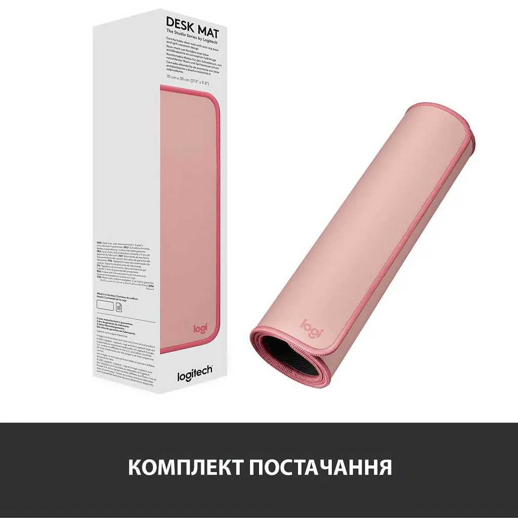 Килимок для мишки Logitech Desk Mat Studio Series Darker Rose (956-000053) - фото 8