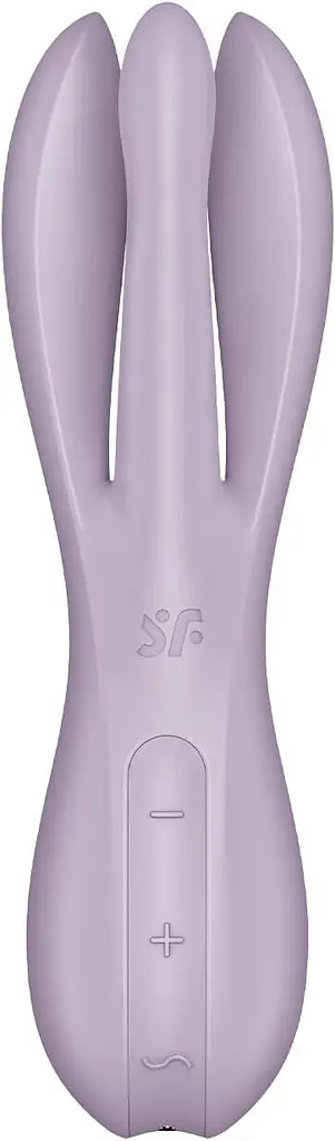 Кліторальний вібратор Satisfyer Threesome 2 Violet, 3 гнучкі пальчики, 3 мотори - фото 2